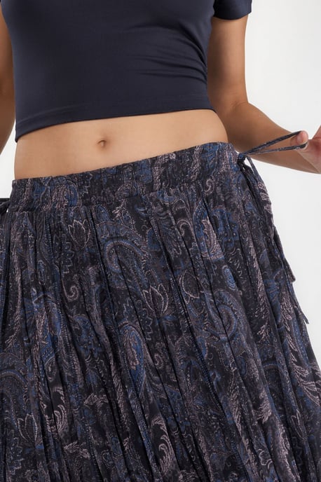 Hochtaillierter Paisley-Midi-Rock - Image 4