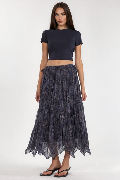 Hochtaillierter Paisley-Midi-Rock - Image 5