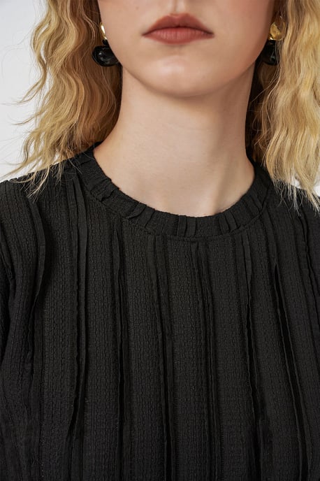 Strukturiertes Ripp-Pullover-Bluse - Image 4