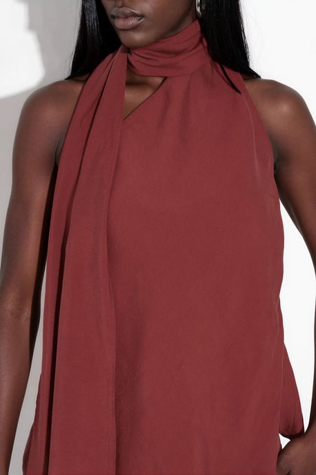 Halterneck-Top mit Schal-Detail - Image 4