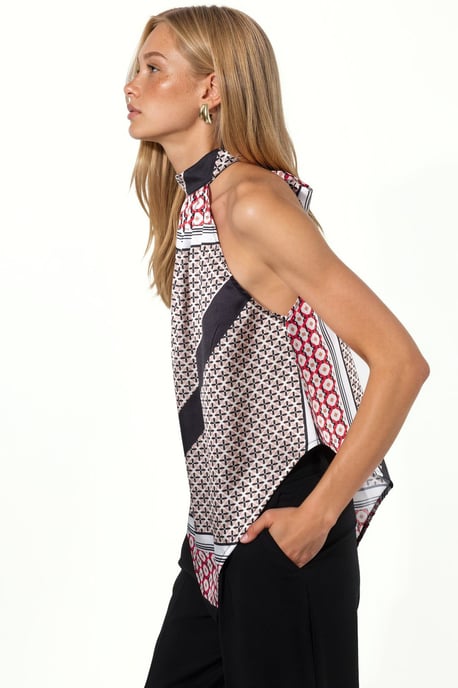 Musterbluse mit Halterkragen - Image 3