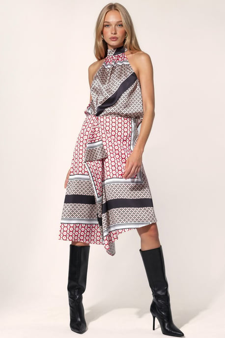 Musterbluse mit Halterkragen - Image 6