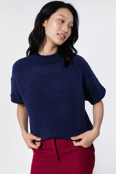 Lockerer Crew-Neck Strickpullover - Image 1