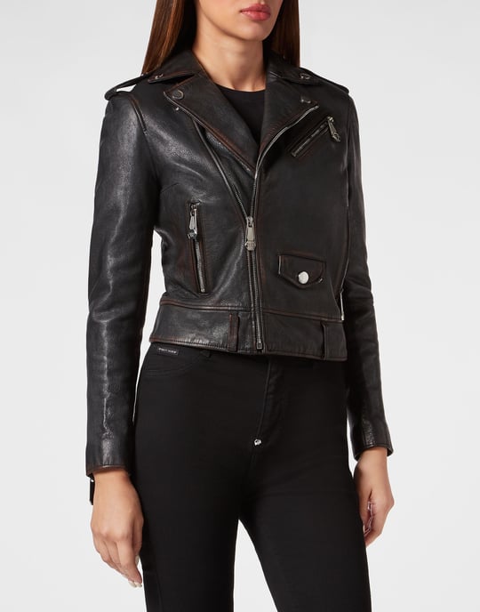 Leder Biker-Jacke - Image 2