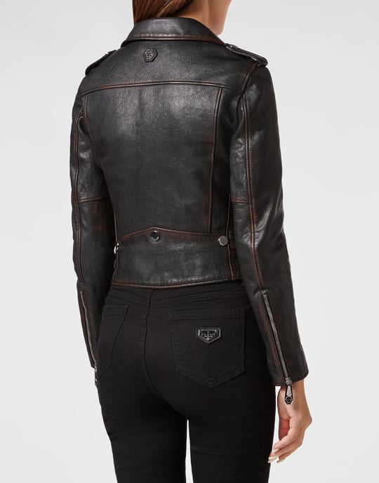 Leder Biker-Jacke - Image 3