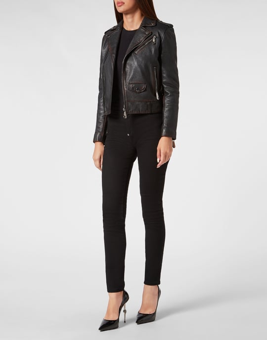 Leder Biker-Jacke - Image 4