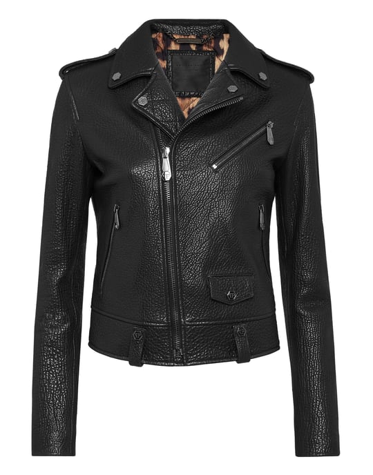 Leder Biker-Jacke Iconic Plein - Image 1