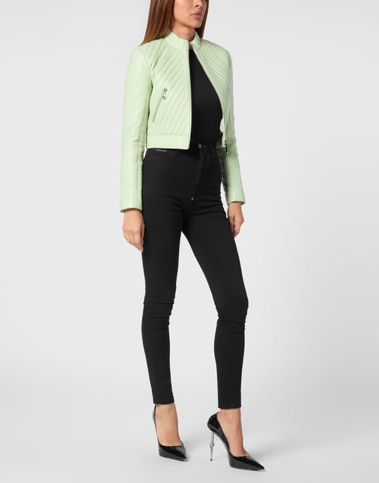 Leder Biker-Jacke Flame - Image 4