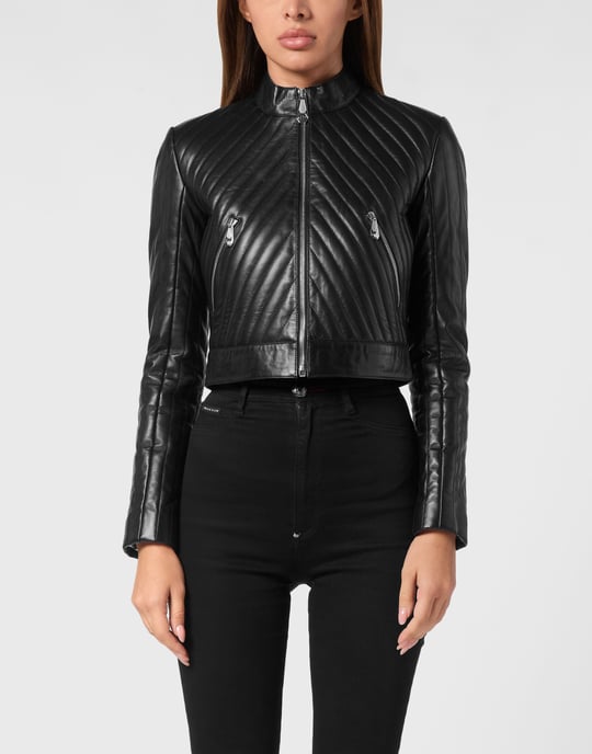 Leder Biker-Jacke Flame - Image 2