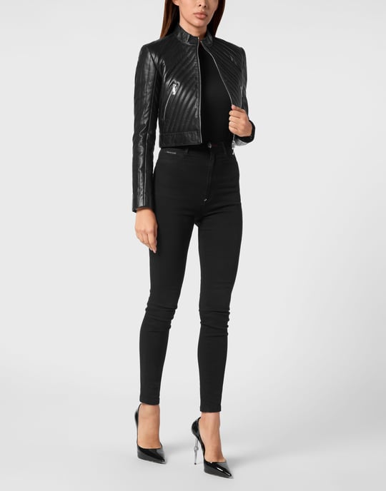 Leder Biker-Jacke Flame - Image 4