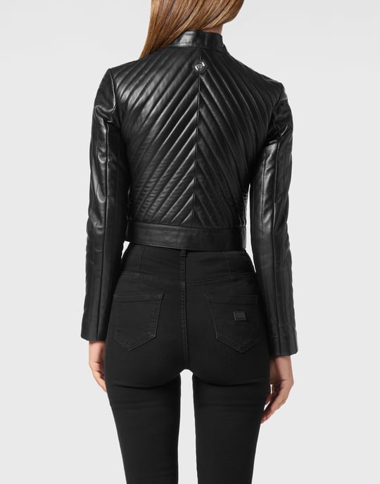 Leder Biker-Jacke Flame - Image 5