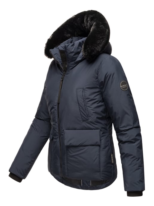 Marikoo Damen Winterjacke kurz mit Kunstfell & Teddyfutter – Morinaa - Image 3
