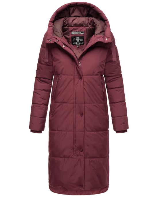 Marikoo Damen Winterjacke Soranaa – lang, warm & mit Kapuze - Image 1
