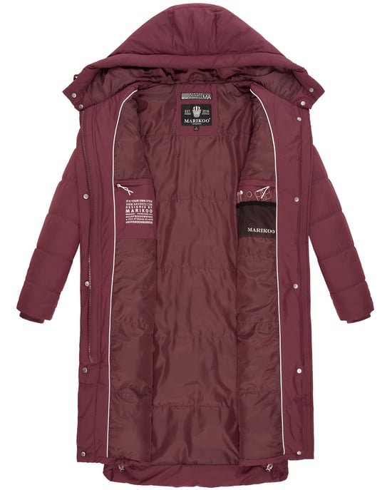 Marikoo Damen Winterjacke Soranaa – lang, warm & mit Kapuze - Image 5