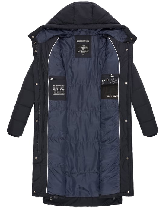 Marikoo Damen Winterjacke Soranaa – lang, warm & mit Kapuze - Image 5