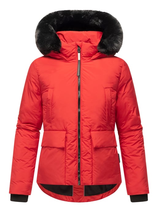 Marikoo Damen Winterjacke kurz mit Kunstfell & Teddyfutter – Morinaa - Image 2