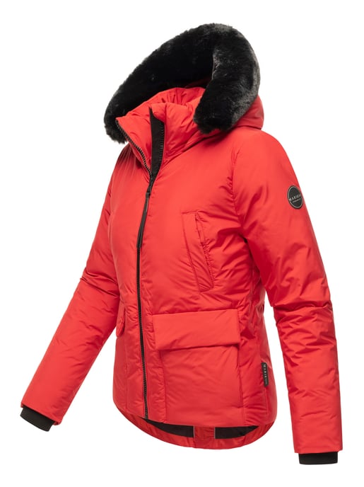 Marikoo Damen Winterjacke kurz mit Kunstfell & Teddyfutter – Morinaa - Image 3