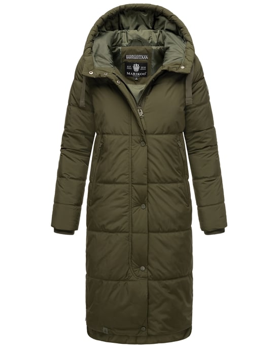 Marikoo Damen Winterjacke Soranaa – lang, warm & mit Kapuze - Image 1