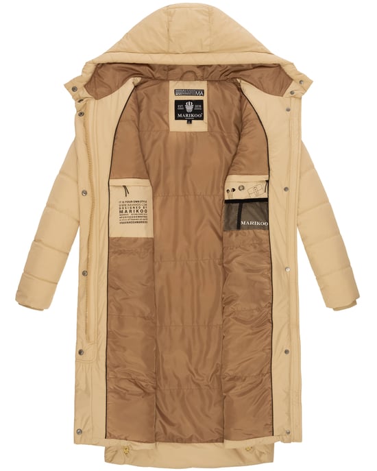 Marikoo Damen Winterjacke Soranaa – lang, warm & mit Kapuze - Image 5