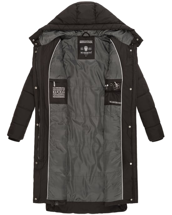 Marikoo Damen Winterjacke Soranaa – lang, warm & mit Kapuze - Image 5