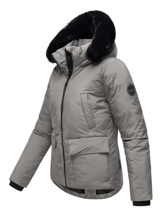 Marikoo Damen Winterjacke kurz mit Kunstfell & Teddyfutter – Morinaa - Image 3