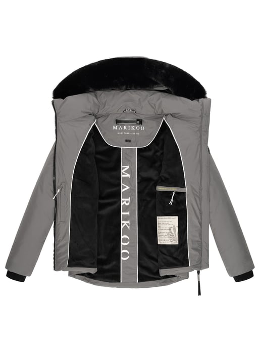 Marikoo Damen Winterjacke kurz mit Kunstfell & Teddyfutter – Morinaa - Image 6