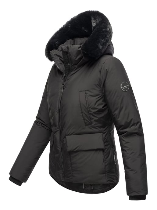 Marikoo Damen Winterjacke kurz mit Kunstfell & Teddyfutter – Morinaa - Image 3
