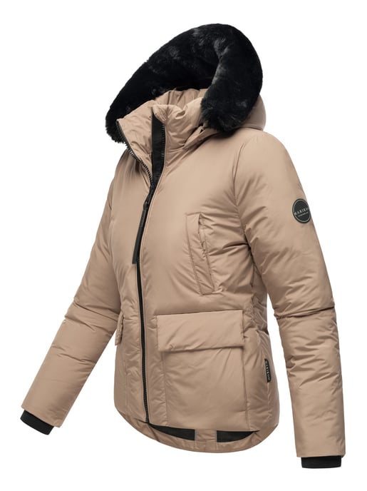 Marikoo Damen Winterjacke kurz mit Kunstfell & Teddyfutter – Morinaa - Image 3