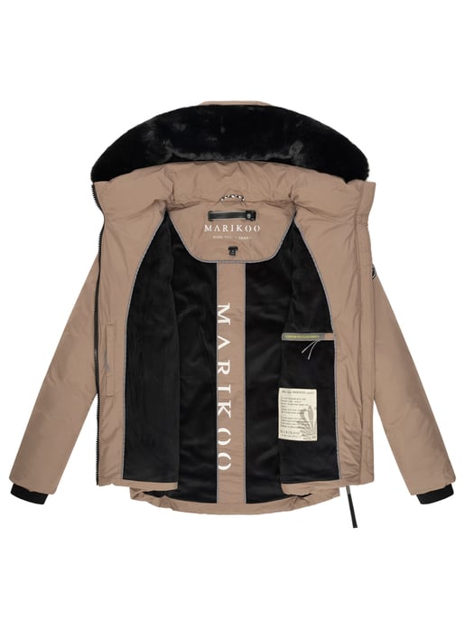 Marikoo Damen Winterjacke kurz mit Kunstfell & Teddyfutter – Morinaa - Image 6