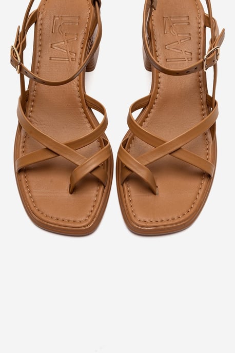 Lavish Leder Blockabsatz Sandale (Damen) - Image 2