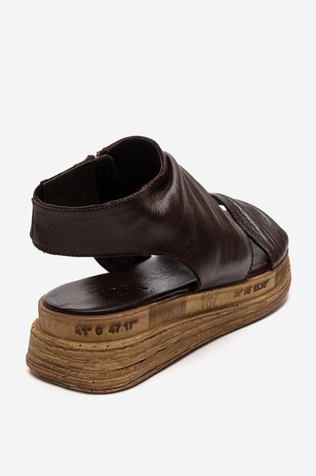 Lunas Leder Side-Zip Flach Absatz Sandale - Image 5