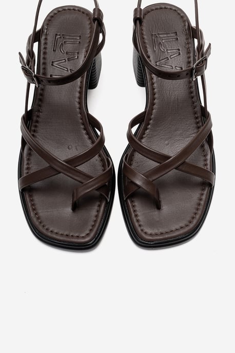 Lavish Leder Blockabsatz Sandale (Damen) - Image 5