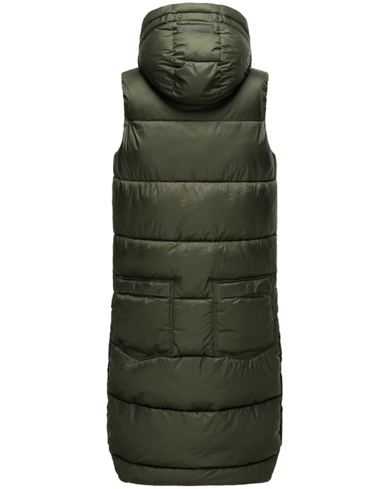 Marikoo Damen Winterweste Sayorii – lang, warm & mit Kapuze - Image 4