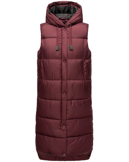 Marikoo Damen Winterweste Sayorii – lang, warm & mit Kapuze - Image 2