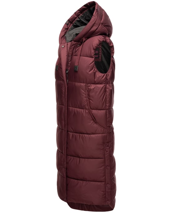 Marikoo Damen Winterweste Sayorii – lang, warm & mit Kapuze - Image 3