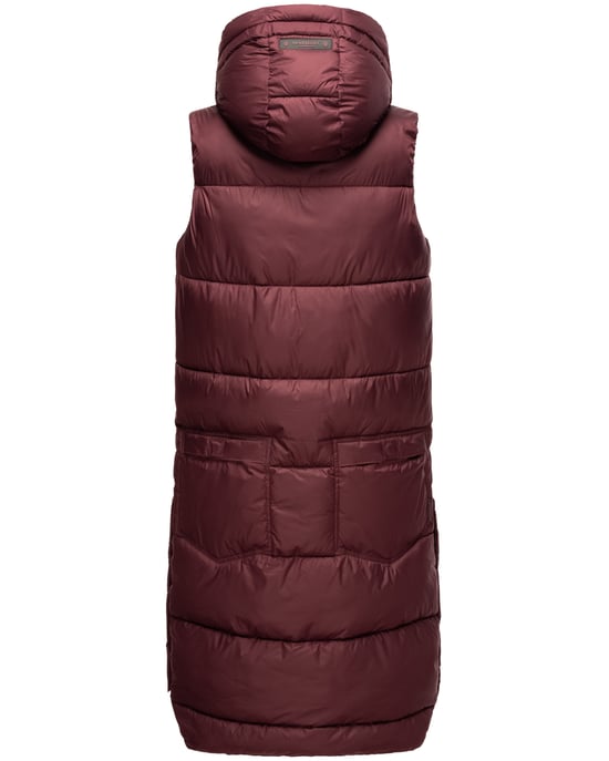 Marikoo Damen Winterweste Sayorii – lang, warm & mit Kapuze - Image 4