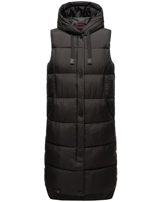Marikoo Damen Winterweste Sayorii – lang, warm & mit Kapuze - Image 2
