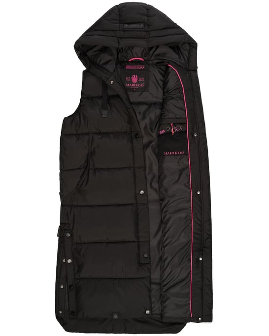 Marikoo Damen Winterweste Sayorii – lang, warm & mit Kapuze - Image 5