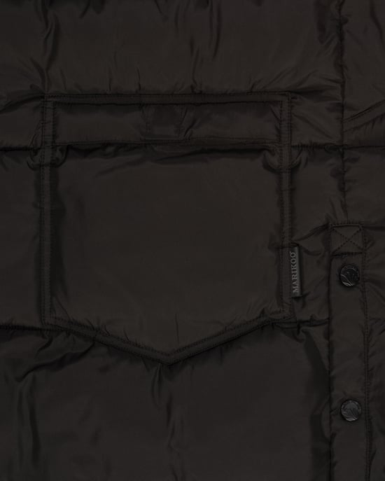 Marikoo Damen Winterweste Sayorii – lang, warm & mit Kapuze - Image 6