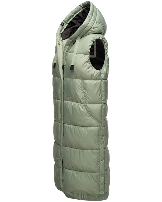 Marikoo Damen Winterweste Sayorii – lang, warm & mit Kapuze - Image 3