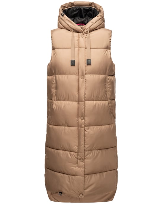 Marikoo Damen Winterweste Sayorii – lang, warm & mit Kapuze - Image 2