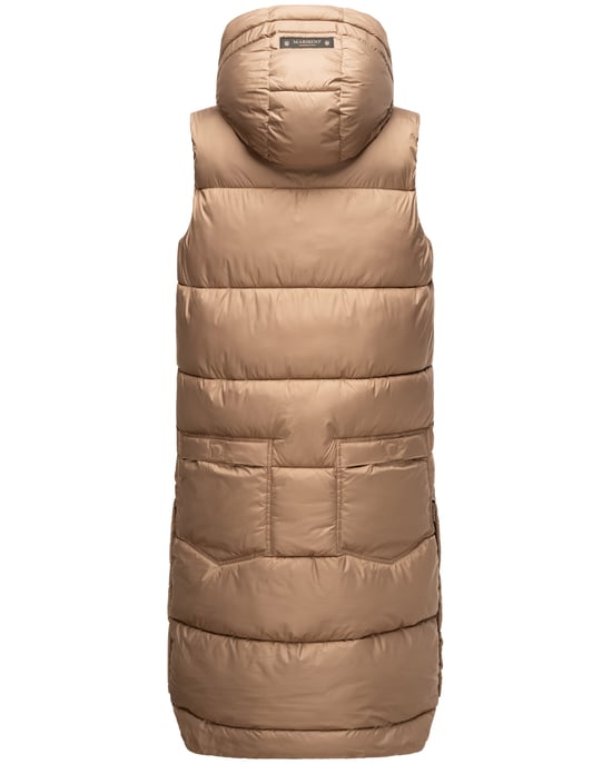 Marikoo Damen Winterweste Sayorii – lang, warm & mit Kapuze - Image 4