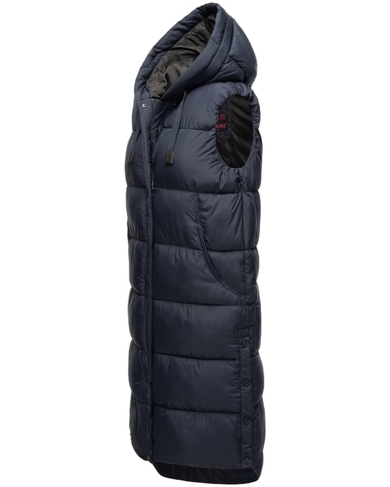 Marikoo Damen Winterweste Sayorii – lang, warm & mit Kapuze - Image 3
