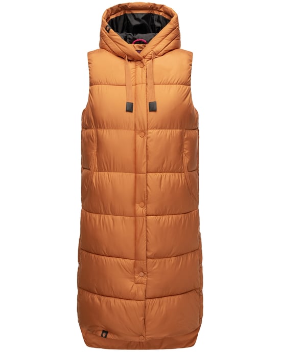 Marikoo Damen Winterweste Sayorii – lang, warm & mit Kapuze - Image 2