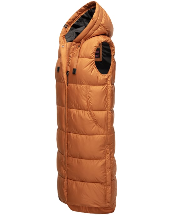Marikoo Damen Winterweste Sayorii – lang, warm & mit Kapuze - Image 3
