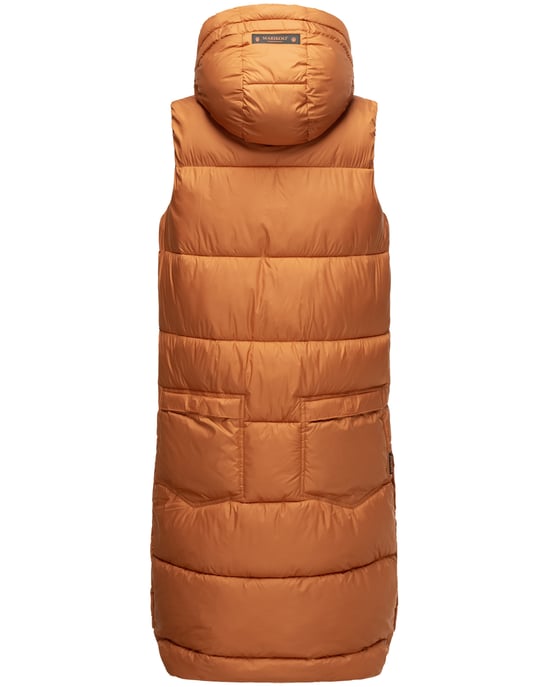 Marikoo Damen Winterweste Sayorii – lang, warm & mit Kapuze - Image 4