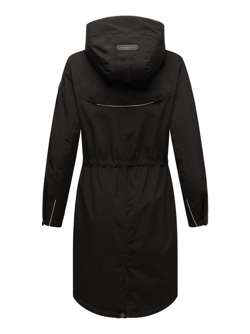Marikoo lange Damen Übergangsjacke mit Teddyfutter & Kapuze – Megumii - Image 4