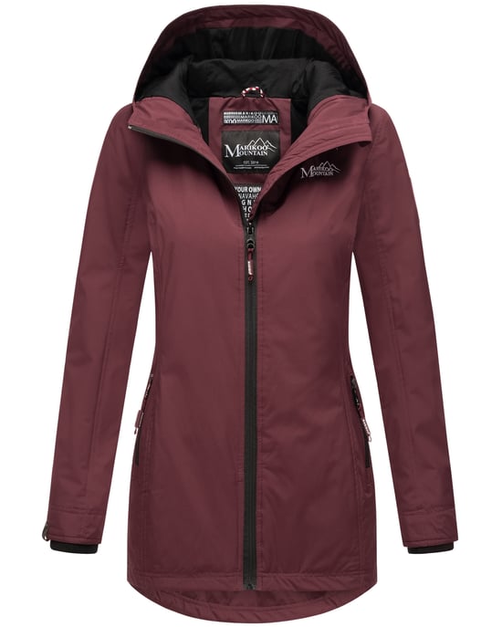 Marikoo Damen Übergangsjacke Honigbeere mit Kapuze - Image 1