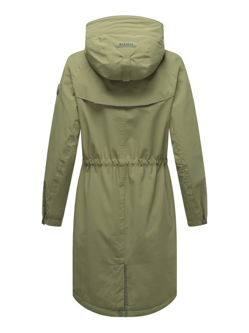 Marikoo lange Damen Übergangsjacke mit Teddyfutter & Kapuze – Megumii - Image 4