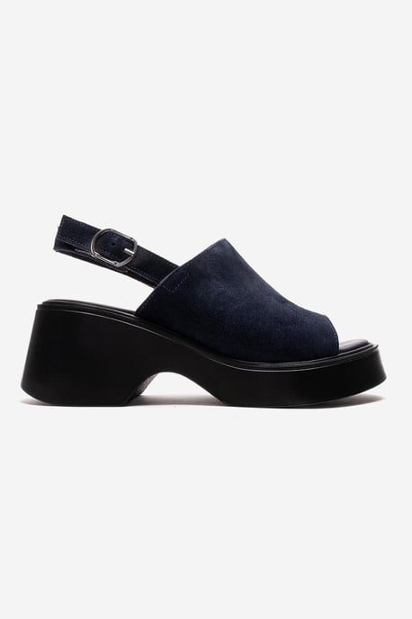 Power Leder Plateau Keilabsatz Sandalen (Women) - Image 4